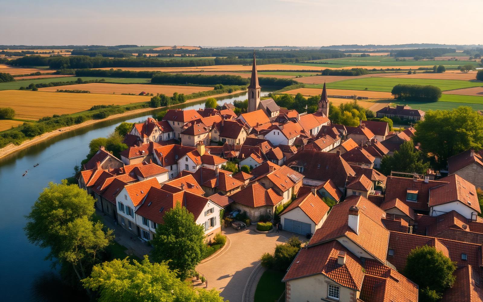 Peyrehorade vue aérienne